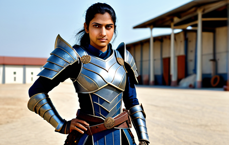 Isha the Warrior**
"A professional portrait of Isha, a skilled warrior, fully clothed in practical and modest fantasy armor, standing confidently in a dynamic pose against a backdrop of a training yard. Focus on her determined expression and the details of her armor. Perfect anatomy, correct proportions, well-formed hands, appropriate attire, safe for work, professional, family-friendly."
**