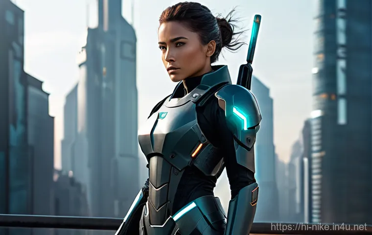 승리의여신 니케 리세마라 방법 - **Prompt 1: Futuristic Combat Specialist**
A dynamic, full-body shot of a female character, appr...