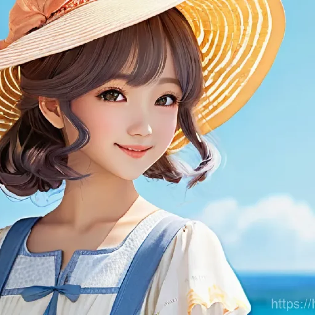 승리의여신 니케 유료 스킨 컬렉션 - **Prompt for Liter - Sunshine Farewell:**
"A cheerful and adorable anime girl, Liter, with a vib...