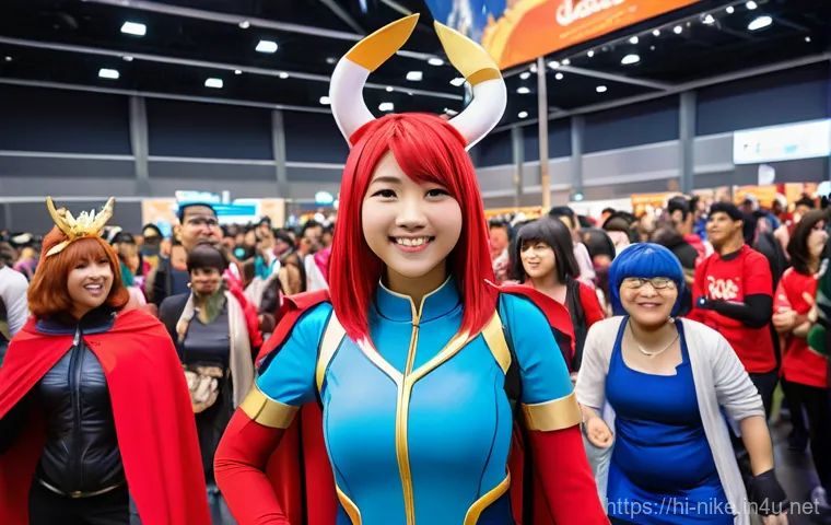 승리의여신 니케 팬 모임 후기 - Prompt 1: Vibrant NIKKE Fan Meetup and Cosplay** 승리의여신 니케 팬 모임 후기 - Prompt 1: Vibrant NIKKE Fan Meetup and Cosplay**