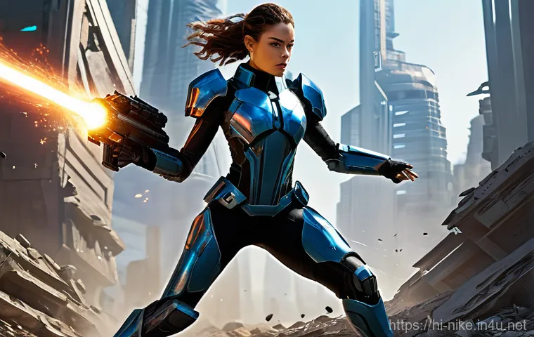 승리의여신 니케 추천 빌드 연구 - **Prompt 1: Dynamic Squad Battle in a Ruined City**
A dynamic, action-packed scene featuring a d...