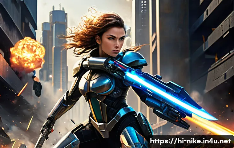 승리의여신 니케 월간 핫이슈 정리 - **Prompt 1: Modernia - The Unyielding Attacker**
    "A full-body, dynamic action shot of Modernia, ...