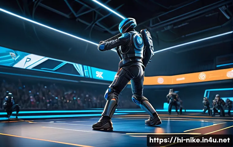 승리의여신 니케 AI 적대자 전술 분석 - A detailed digital illustration of a strategic AI opponent in a competitive game environment, showca...