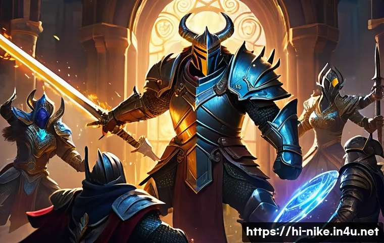 승리의여신 니케 히든 보스 공략 - A dynamic gaming battle scene featuring a well-balanced team composed of attackers, defenders, and s...