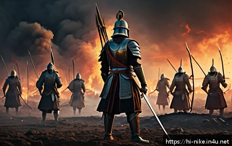 승리의여신 니케 클랜전 전략 - A dynamic battlefield scene featuring the "Hero Agniputra" at level 5, depicted as a powerful warrio...