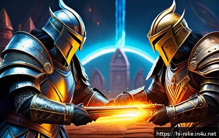 승리의여신 니케 신규 이벤트 리뷰 - A dynamic gaming scene showcasing a strategic team battle in a fantasy event environment, featuring ...