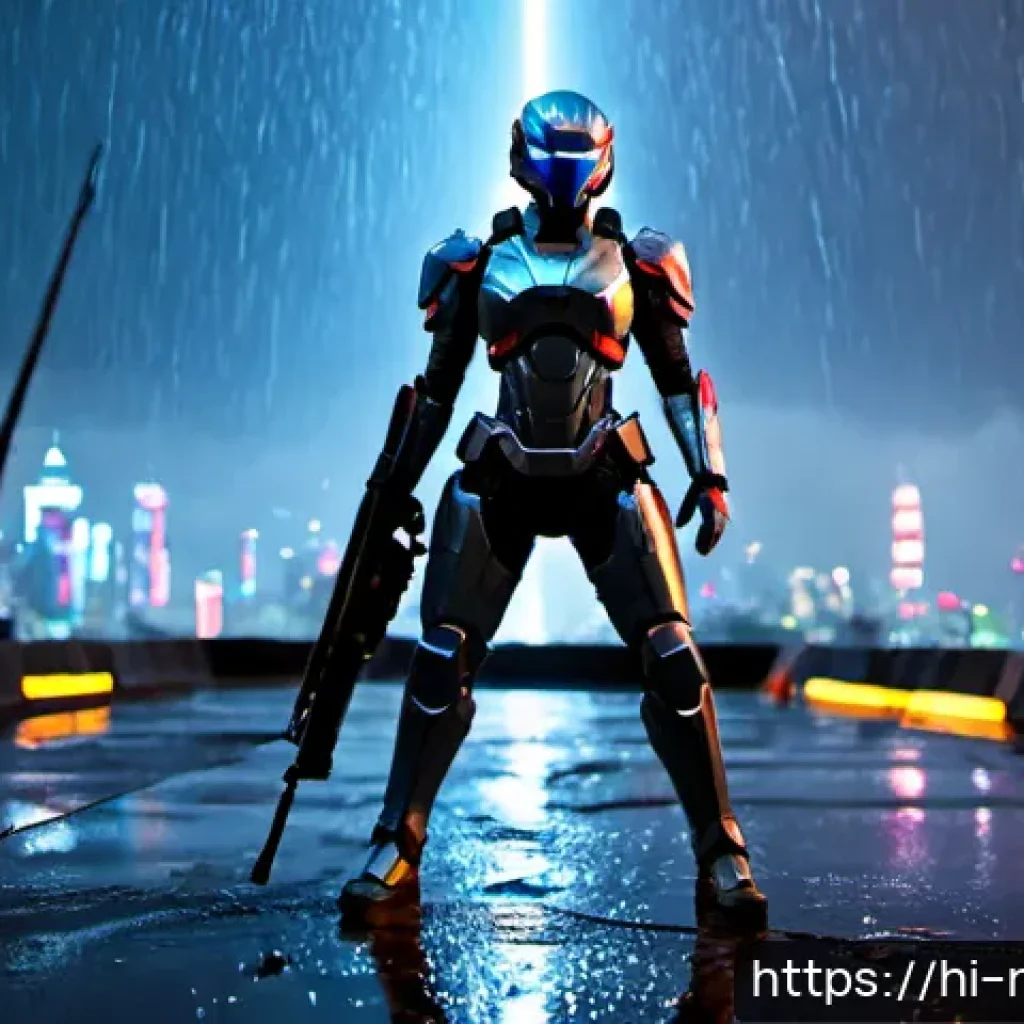 승리의여신 니케 팬아트 공모전 - Photorealistic cinematic fanart inspired by Goddess of Victory: Nikke, a determined female android s...